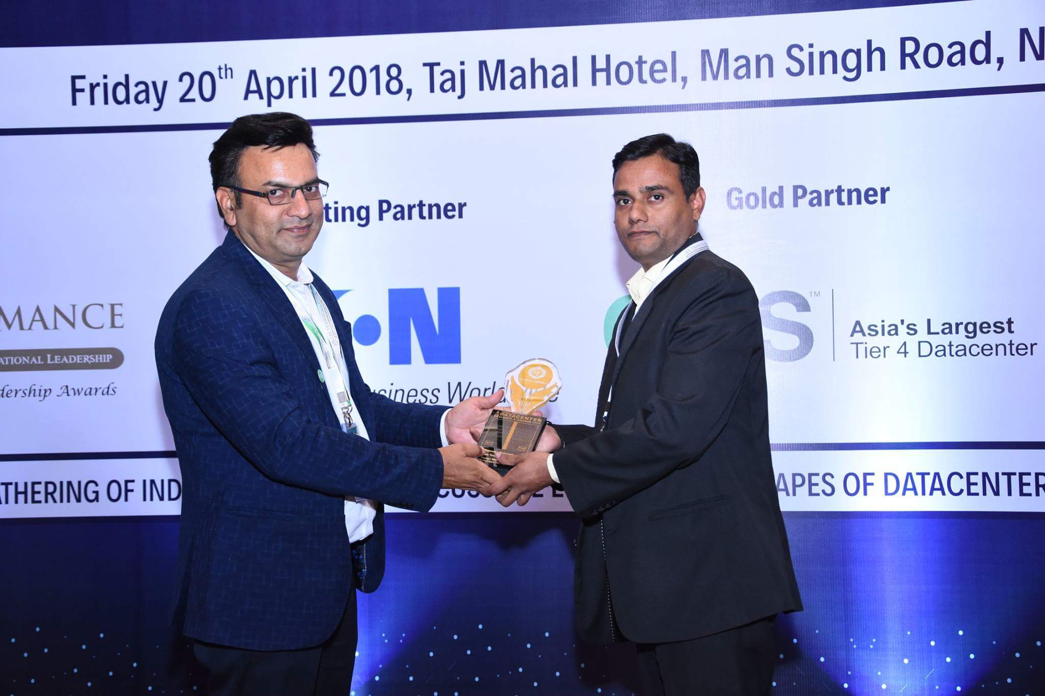 Sunsolar International  DATA CENTRE SUBMIT & Awards 2018, New DELHI , in INDIA for BEST IT Infrastructures & Software Management